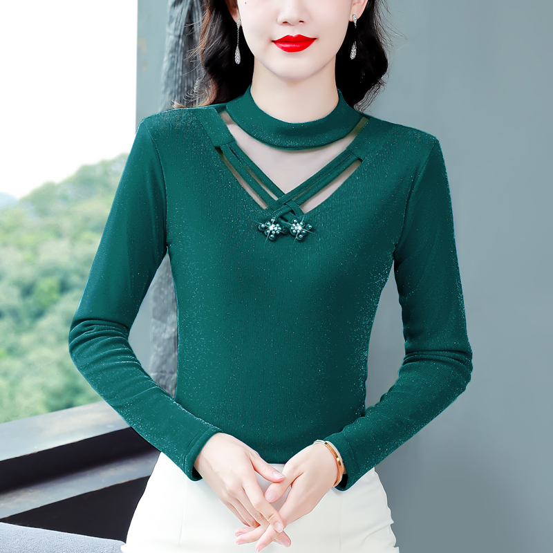 保暖内衣女加绒加厚上衣秋冬季时尚可外穿紧身蕾丝内搭打底衫大码