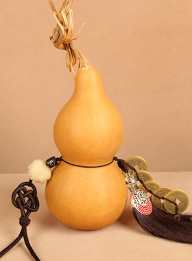 天然不开口大葫芦铜五帝钱汽车挂件门对门大门对厕所卧室门流苏