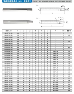 直柄热缩刀杆4.5度C20-SF08-250 C20-SF10-250 C20-SF12-250
