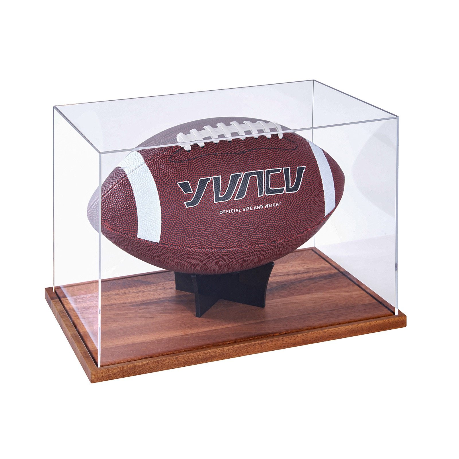橄榄球展示盒 实木底座 免安装亚克力防尘盒配支架 跨境现货,商业/办公家具,商用陈列盒/展示盒,淘宝优惠券,粉丝福利购,淘宝优惠卷