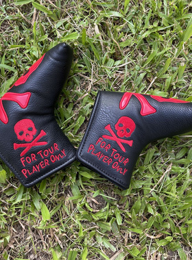 YAMAHERO欧美潮流高尔夫球杆套骷髅头一字条形推杆通用杆套