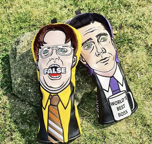 美剧办公室Dwight高尔夫木杆套 FALSE表情包刺绣杆头套 一号木
