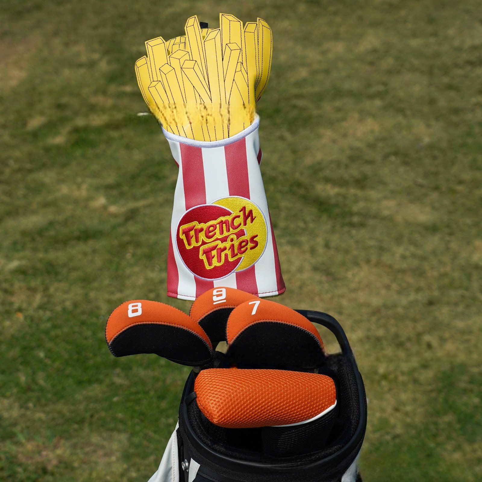 新款薯条高尔夫球杆套Golf Cover刺绣一号木高尔夫帽套球头套