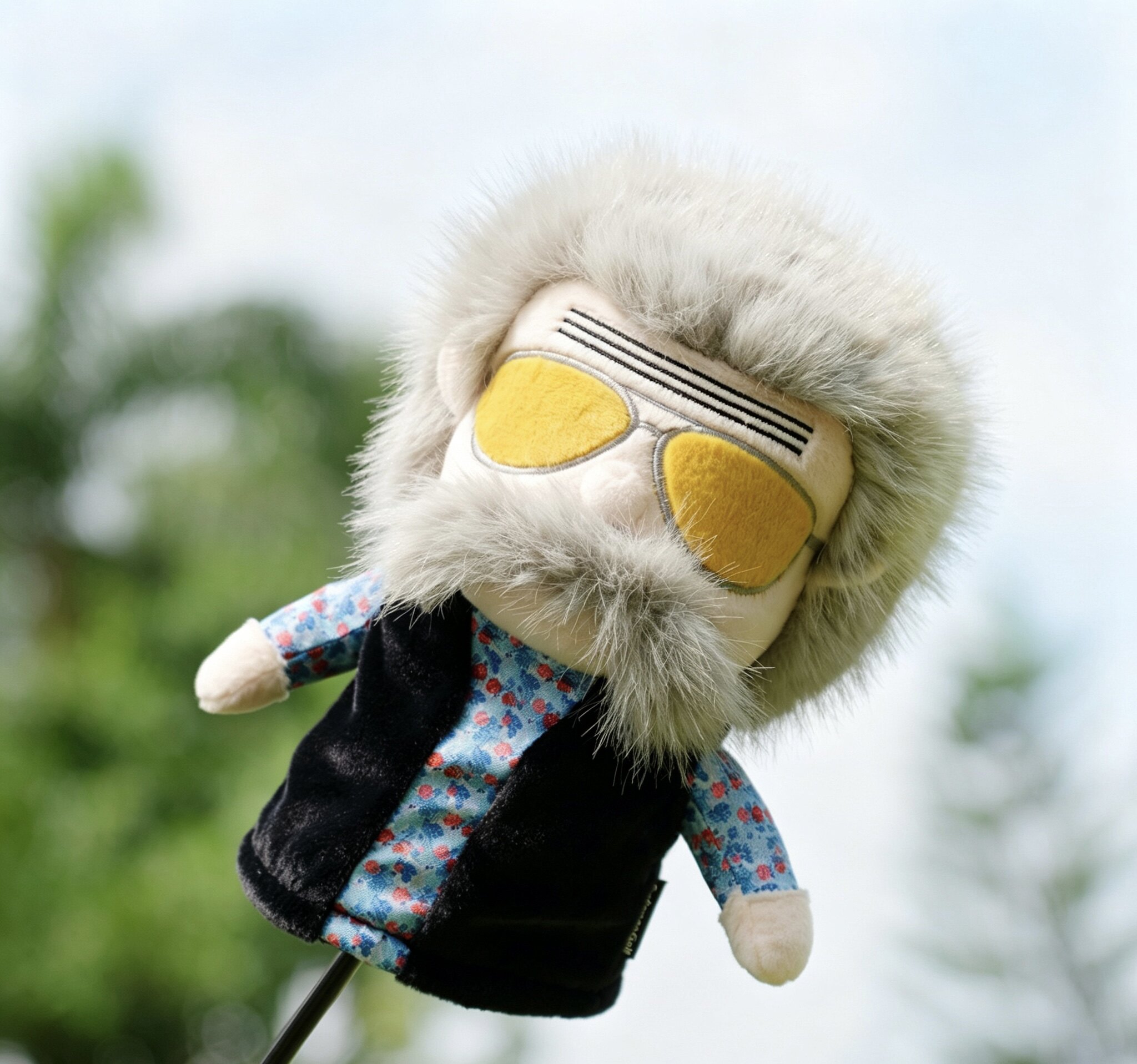 潮酷大叔高尔夫杆头套 1号木Driver套毛绒个性球杆保护套球友礼物