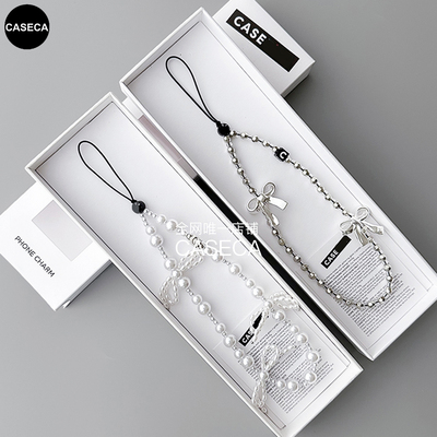 CASE手机挂绳手腕款彩虹蝴蝶结精致高级感女明星同款多巴胺串珠链