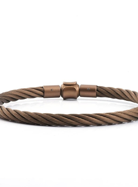 防水不锈钢手绳生生酷黑系列串珠5mm配绳可穿转运珠男手绳