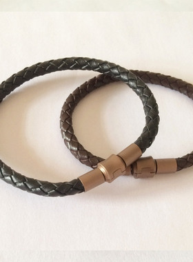 5mm真牛皮绳大孔径 进口牛皮绳 适用粗款XL风格皮绳 配绳男女手链