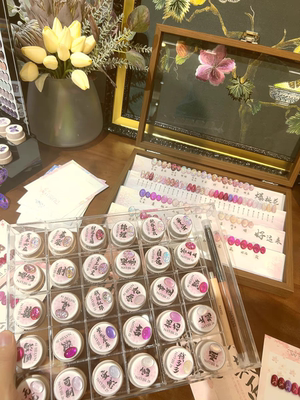 娜逸丝珠宝盒桃花30色猫眼亮片胶甲油胶nayisi罐装猫眼胶