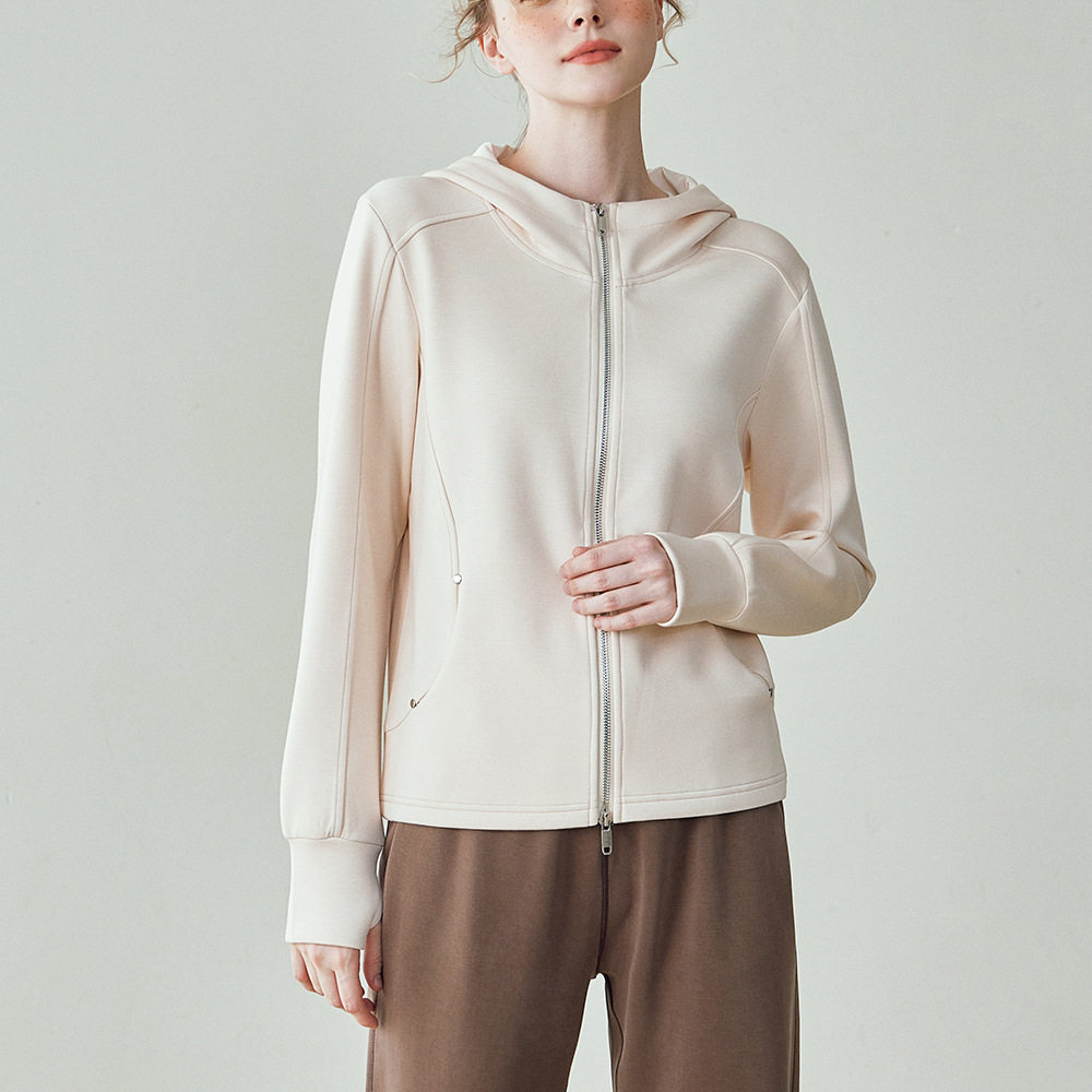 2025运动卫衣女2026春季新款休闲洋气空气层连帽开衫双开拉链外套