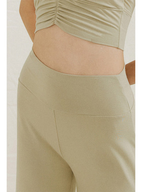 25夏季气质新款瑜伽裤不规则裤脚显瘦显高阔腿瑜伽裤高腰收腹舒适