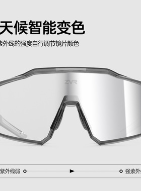 ZVR骑行眼镜户外变色眼镜男女跑步运动太阳镜自行车眼镜可拆卸