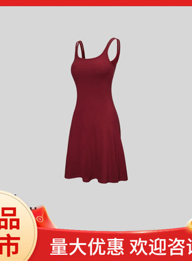 夏季新款U领辣妹肯豆风修身显瘦双肩带短款连衣裙自带杯垫吊带群
