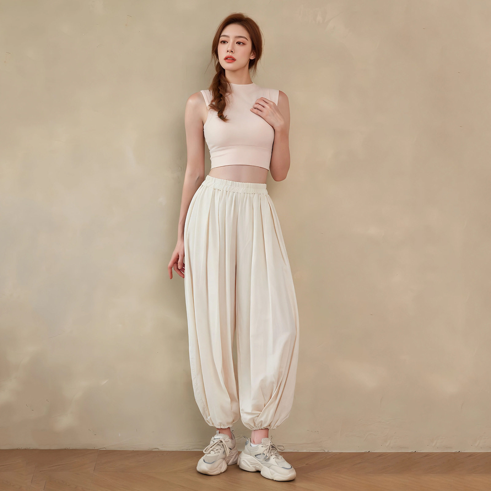 2025慵懒宽松阔腿瑜伽服套装女禅