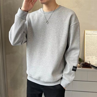 圆领+条纹+宽松+潮牌+春秋+耐磨