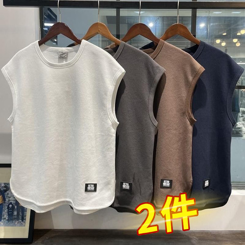 宽松+夏季+套头+无袖+潮牌+背心