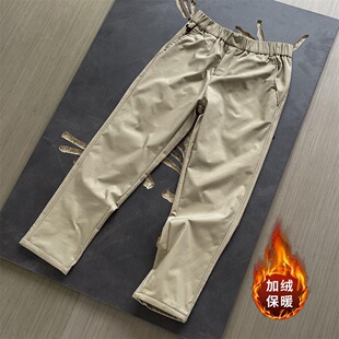 裤 子川西旅游工装 男锥形户外徒步防水防风裤 三角标三防加绒冲锋裤