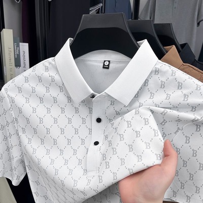 夏季+冰丝+印花+短袖+休闲+潮牌