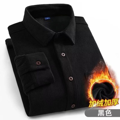 翻领+长袖+加绒加厚+宽松+保暖