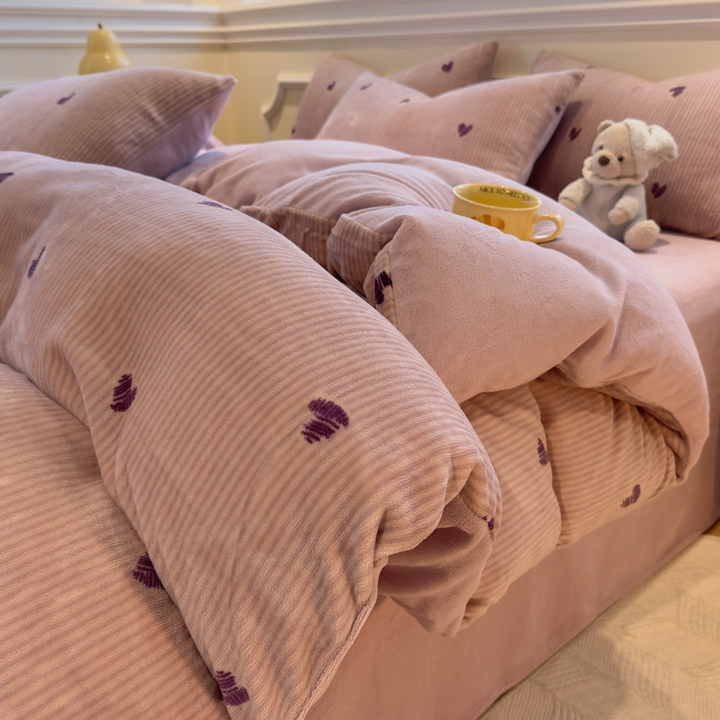 韩版牛奶绒四件套加厚珊瑚绒被套2025新款加绒床品被套床单三件套