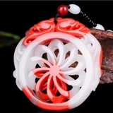 Двусторонная подвеска из нефрита, дракон и феникс