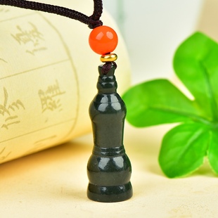 天然新疆和田玉青玉舍利塔吊坠项坠男女款挂件爆款直播好玉石饰品