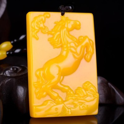 男士马上有福黄龙玉件包邮送挂绳