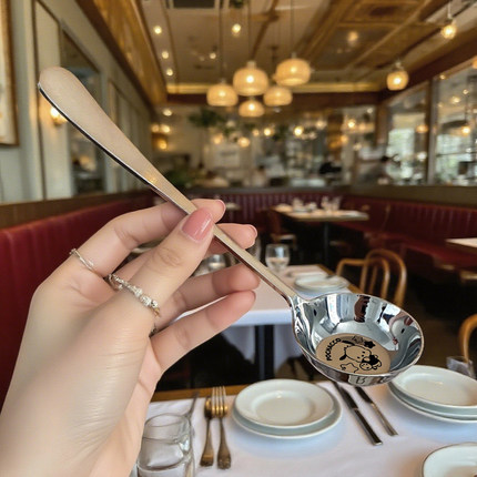 316不锈钢加厚平底螺蛳粉勺子吃饭喝汤拌饭勺子家用精致ins风汤匙