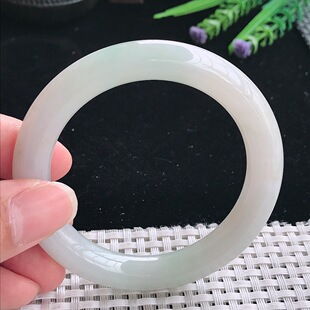 10老坑秀气冰润圆条手镯玉镯手环 实拍A货翡翠54