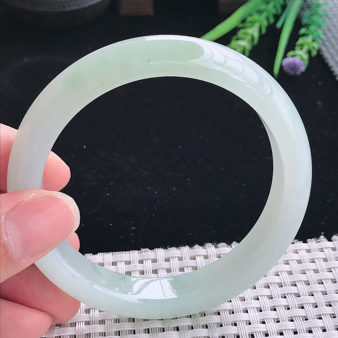 实拍A货翡翠62.5/12.6/8.9大圈口老坑冰胶水灵冰晴手镯玉镯手环