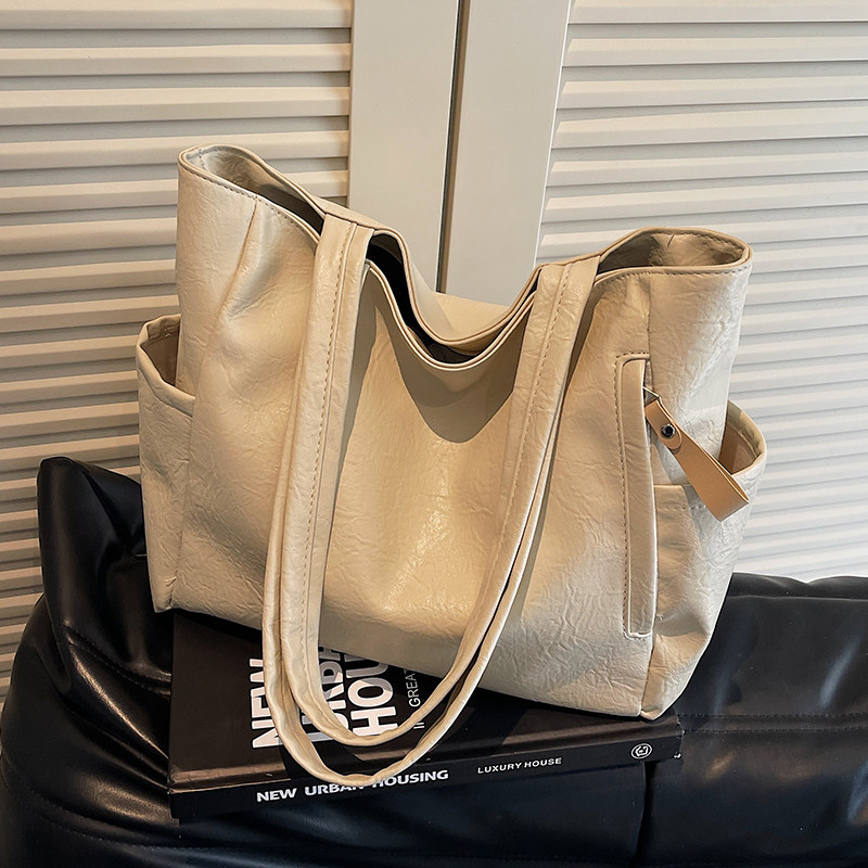 大容量包包女式2025新款时尚休闲学生上课通勤单肩包大容量托特包