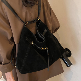 双肩包包女式 2025年春夏复古美拉德单肩包大容量托特包通勤斜挎包