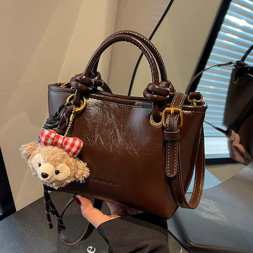 夏季美拉德包包女式2025新款红色婚包流行时尚手拎单肩斜挎水桶包