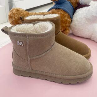 莫丽爱圆头厚底加绒加厚雪地靴冬季新款防滑经典大棉鞋保暖鞋