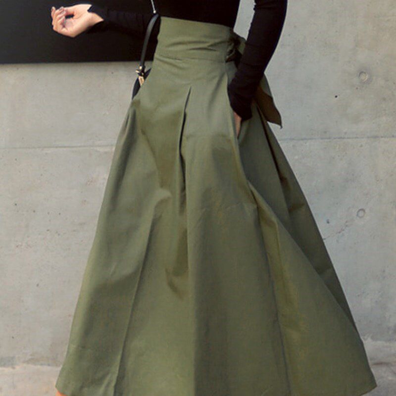 Green Long Skirt Skirts For Women 裙子 Summer Womens office|msdalam kategori Butik wanita / wanita, skirt - dari Buy2taobao.com untuk memberikan perkhidmatan ejen Taobao profesional membeli