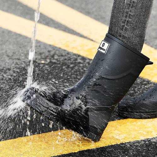 高筒雨鞋男式网纱水鞋加厚保暖雨靴男款成人水靴赶海胶鞋防水防滑