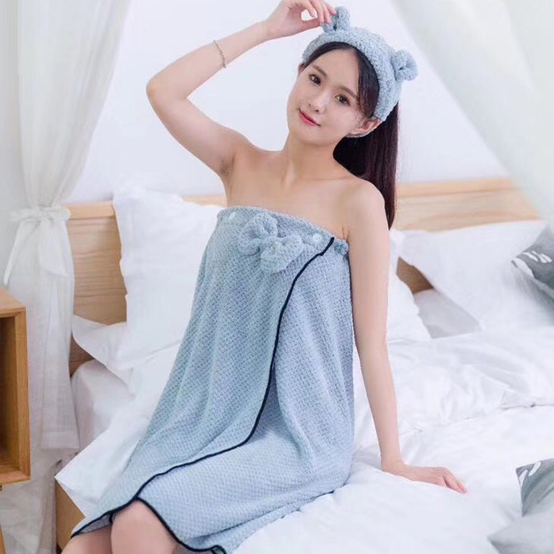 女可穿情侣家用吸水速干浴裙浴巾