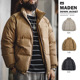 马登工装 无帽立领90白鸭绒羽绒服男户外防风面包服保暖外套冬 美式