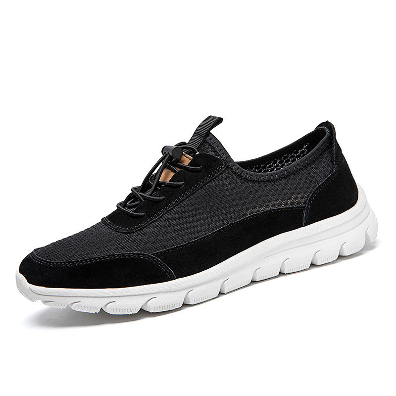 2323男式轻便透气网面鞋春夏低帮套脚缓震休闲跑步鞋健步运动鞋潮