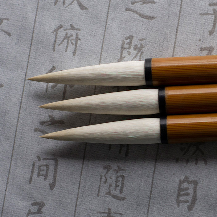 湖颖堂玉兰蕊纯羊毫大楷毛笔仿古新品细光锋毛料湖州善琏手工制作图片