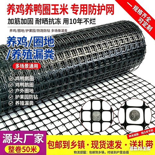 养鸡养鸭养殖网塑料围栏网土工格栅户外圈地防护网果园菜园隔离网