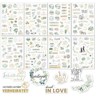 YX贴纸 happy Wedding 婚礼进行时系列.7 浪漫手账相册素材装饰贴