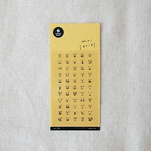饰素材贴画 表情标记贴手账装 韩国sonia贴纸 迷你系列deco.01