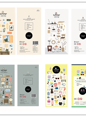 韩国sonia贴纸 生活家居主题 家具摆件小物手帐素材diy装饰贴画