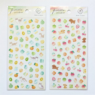 猫咪狗狗苹果草莓手账素材diy装 饰贴 萌宠果园系列 日本GAIA贴纸