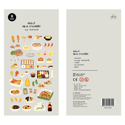 韩国sonia贴纸食物旅行6