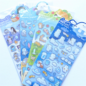 企鹅北极熊海底乐园琉璃立体装 Nekoni贴纸 可爱动物系列 饰贴