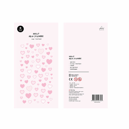 韩国sonia贴纸loveheart爱心