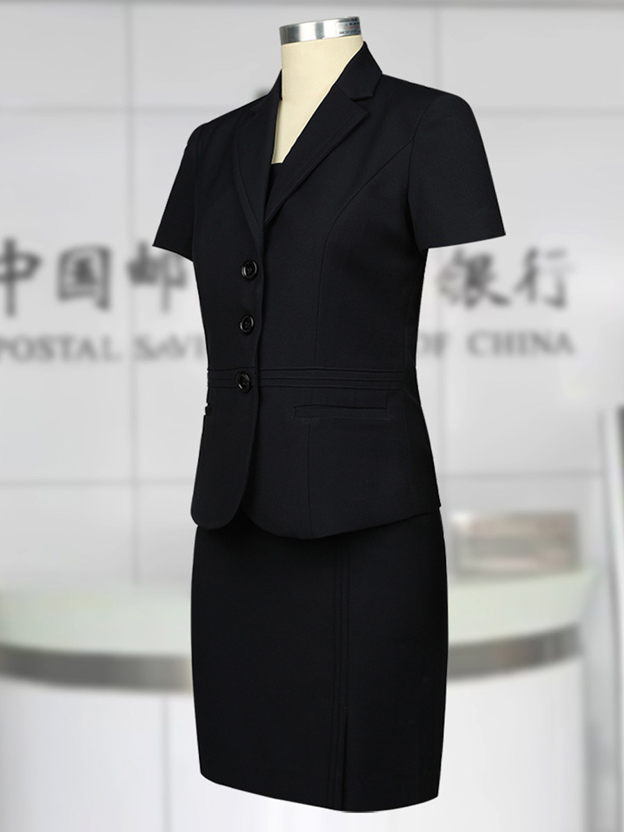 POSTAL SAVINGS BANK OF CHINA WOMENS BANK UNIFORM SHORT SLEEVE JACKET HORSE CLIP POSTAL SAVINGS BANK UNIFORM WORKWEAR WORKWEAR SUMMER