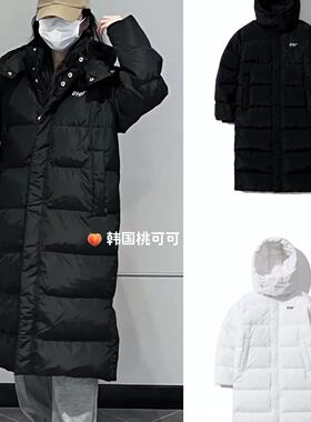 售前询价韩国桃可可oioi黑色长款羽绒服M码女外套