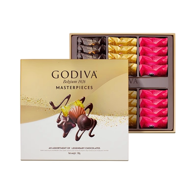 GODIVA歌帝梵经典大师系列巧克力礼盒24颗装比利时黑巧克力